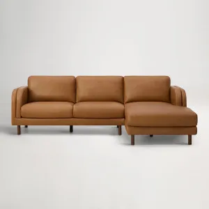 Lila Leather Right Chaise Sofa, Grange Tan, by Lounge Lovers by Lounge Lovers, a Sofas for sale on Style Sourcebook