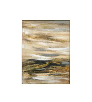 Hand-Painted Golden Horizon I Wall Art Canvas 77cm x 102cm by Luxe Mirrors, a Prints for sale on Style Sourcebook