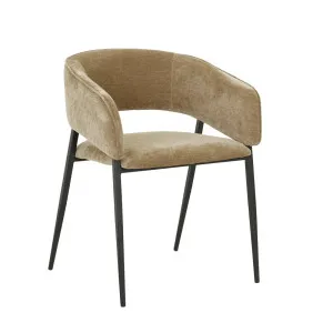 Eliza Dining Armchair - Soft Russet - Black Metal by GlobeWest, a Chairs for sale on Style Sourcebook
