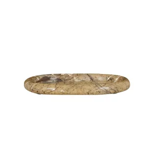 Rufus Float Oval Tray - Brown Vein Marble by GlobeWest, a Decorative Plates & Bowls for sale on Style Sourcebook