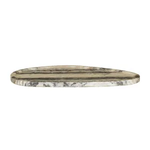 Rufus Irregular Oval Tray - Multi Travertine by GlobeWest, a Decorative Plates & Bowls for sale on Style Sourcebook