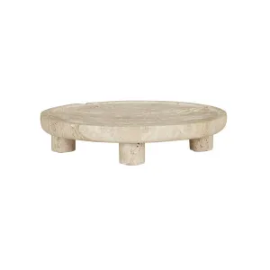 Rufus Dasha Footed Bowl - Travertine by GlobeWest, a Decorative Plates & Bowls for sale on Style Sourcebook