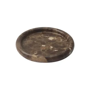 Rufus Float Round Tray - Emperador by GlobeWest, a Decorative Plates & Bowls for sale on Style Sourcebook