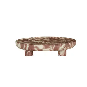 Rufus Dasha Footed Bowl - Dusty Rose Marble by GlobeWest, a Decorative Plates & Bowls for sale on Style Sourcebook