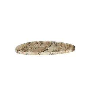 Rufus Irregular Round Tray - Multi Travertine by GlobeWest, a Decorative Plates & Bowls for sale on Style Sourcebook