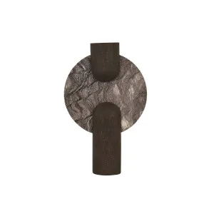 Theron Zenith Disc Large Sculpture - Celestial Marble - Mocha Mango Wood by GlobeWest, a Statues & Ornaments for sale on Style Sourcebook