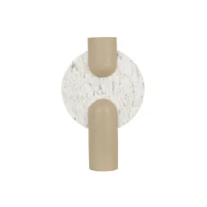 Theron Zenith Disc Large Sculpture - Mocha Marble - Frappe by GlobeWest, a Statues & Ornaments for sale on Style Sourcebook