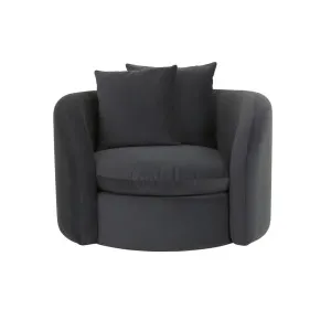 Juno Orb Swivel Occasional Chair - Nocturne Velvet by GlobeWest, a Chairs for sale on Style Sourcebook