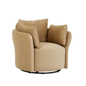Felix Tub Swivel Occasional Chair - Cardamom Velvet by GlobeWest, a Chairs for sale on Style Sourcebook