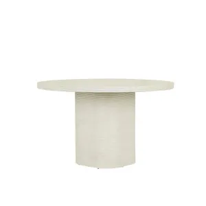 Petra Ridge Round Dining Table - Light Linen by GlobeWest, a Outdoor Furniture for sale on Style Sourcebook