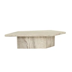 Floe Marble Coffee Table - Silver Travertine by GlobeWest, a Coffee Table for sale on Style Sourcebook