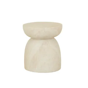 Cali Cove Stool - Faux Crema Mable by GlobeWest, a Outdoor Furniture for sale on Style Sourcebook