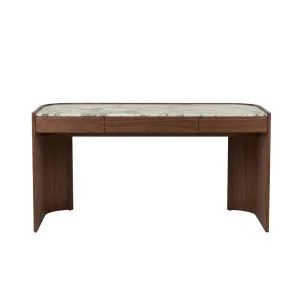 Elsie Marble Desk - Matt Ocean Marble - Smoked Ash by GlobeWest, a Desks for sale on Style Sourcebook