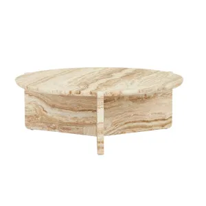 Venus Revolve Coffee Table - Satin Onyx Travertine by GlobeWest, a Coffee Table for sale on Style Sourcebook
