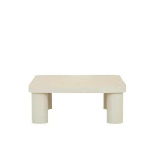 Frankie Outdoor Ceramic Coffee Table - Faux Light Travertine - Sandcastle by GlobeWest, a Tables for sale on Style Sourcebook