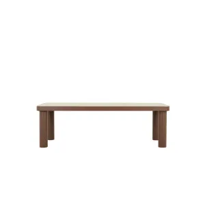 Frankie Outdoor Ceramic Dining Table - Faux Light Travertine - Bark by GlobeWest, a Tables for sale on Style Sourcebook