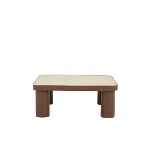 Frankie Outdoor Ceramic Coffee Table - Faux Light Travertine - Bark by GlobeWest, a Tables for sale on Style Sourcebook