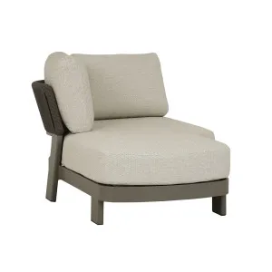 Valencia Rope 4-Seater Left Chaise Sofa with Arms - Fawn/Mocha by GlobeWest, a Outdoor Sofas for sale on Style Sourcebook