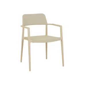 Montroi Blair Dining Armchair - Sand - Sand Textilene by GlobeWest, a Outdoor Furniture for sale on Style Sourcebook