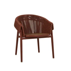 Montroi Finn Dining Armchair - Sunbaked Clay - Sunbaked Clay by GlobeWest, a Outdoor Furniture for sale on Style Sourcebook