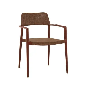 Montroi Blair Dining Armchair - Sunbaked Clay - Sunbaked Clay by GlobeWest, a Outdoor Furniture for sale on Style Sourcebook