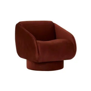 Suki Swivel Occasional Chair - Rum Raisin by GlobeWest, a Chairs for sale on Style Sourcebook