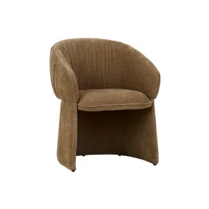 Cami Ruched Dining Armchair - Soft Russet by GlobeWest, a Chairs for sale on Style Sourcebook