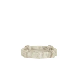 Rufus Link Round Tray - Oat Marble by GlobeWest, a Decorative Plates & Bowls for sale on Style Sourcebook
