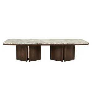 Leon Frame Marble Coffee Table - Matt Ocean Marble - Tobacco Ash by GlobeWest, a Coffee Table for sale on Style Sourcebook