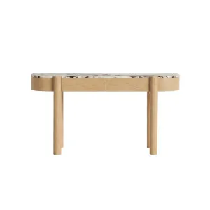 Artie Marble Console - Matt Ocean Marble - Natural Ash by GlobeWest, a Console Table for sale on Style Sourcebook