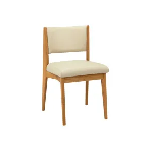 Finch Dining Chair - Cashew Leather - Light Oak by GlobeWest, a Chairs for sale on Style Sourcebook