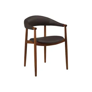 Grange Dining Armchair - Dark Cocoa - Walnut by GlobeWest, a Chairs for sale on Style Sourcebook
