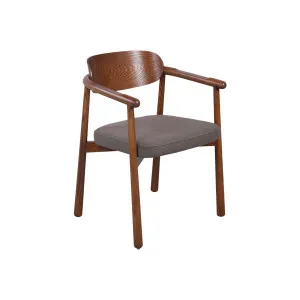 Kaia Dining Armchair - Auburn Fleck - Walnut by GlobeWest, a Chairs for sale on Style Sourcebook