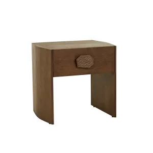Carvara Abstract Bedside - Mocha Oak by GlobeWest, a Bedside Tables for sale on Style Sourcebook