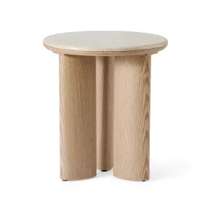 Carlyle Brown Marble Side Table 50X55CM by Madras Link, a Side Table for sale on Style Sourcebook
