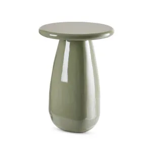 Otto Sage Green Gloss Side Table 37X50CM by Madras Link, a Side Table for sale on Style Sourcebook