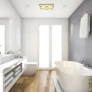 IXL Tastic Prime 3-in-1 Bathroom Exhaust Fan with Heater and LED Light - White by IXL, a Exhaust Fans for sale on Style Sourcebook