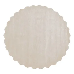 Scalloped Rug 200x200cm in White by OZ Design, a Contemporary Rugs for sale on Style Sourcebook