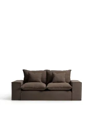 Anarela 100% taupe linen 2-seater sofa with removable cover 240 cm FSC Mix Credit by Kave Home, a Sofas for sale on Style Sourcebook