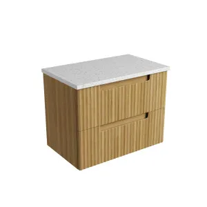 Lovina Tier Wall Hung 750mm - Flat Stone Top, Snow by Aulic, a Vanities for sale on Style Sourcebook