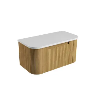 Varcelli Mono Wall Hung 900mm - Flat Stone Top, Pure by Aulic, a Vanities for sale on Style Sourcebook