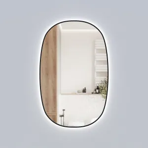 Valmont Vertical 580mm - Matte Black by Aulic, a Illuminated Mirrors for sale on Style Sourcebook
