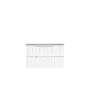 Verona Mark II Wall Hung 900mm - Flat Stone Top, Snow by Aulic, a Vanities for sale on Style Sourcebook