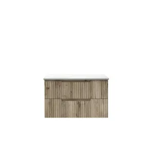 Tuscana Wall Hung 900mm - Flat Stone Top, Snow by Aulic, a Vanities for sale on Style Sourcebook