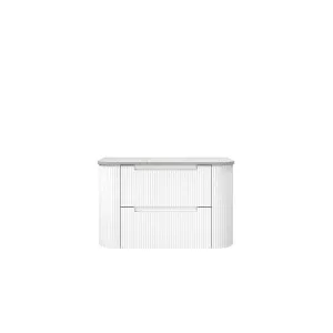 Curva Wall Hung 900mm - Flat Stone Top, Snow by Aulic, a Vanities for sale on Style Sourcebook