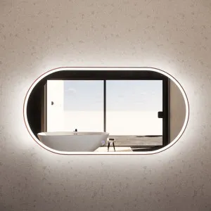 Brushed Copper Framed Oval LED Mirror by Aquaperla, a Illuminated Mirrors for sale on Style Sourcebook