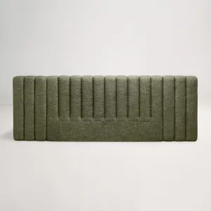 Arlo Vertical Tufted Wide Headboard Bed Head, Green, by Lounge Lovers by Lounge Lovers, a Bed Heads for sale on Style Sourcebook