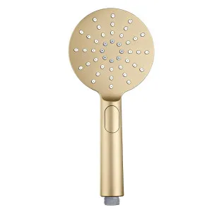 3 Function Handheld Shower Light Brushed Brass by Aquaperla, a Shower Heads & Mixers for sale on Style Sourcebook