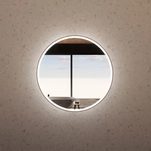 Brushed Copper Framed Round LED Mirror by Aquaperla, a Illuminated Mirrors for sale on Style Sourcebook