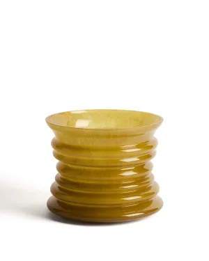 Ambere yellow glass vase 20cm by null, a Vases & Jars for sale on Style Sourcebook